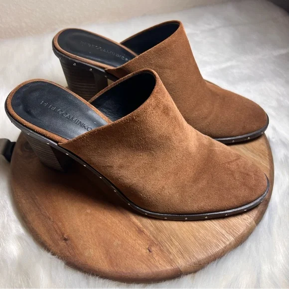 Rebecca Minkoff Brown Leather Galyn Mule Heels Size 9 - Picture 1 of 8